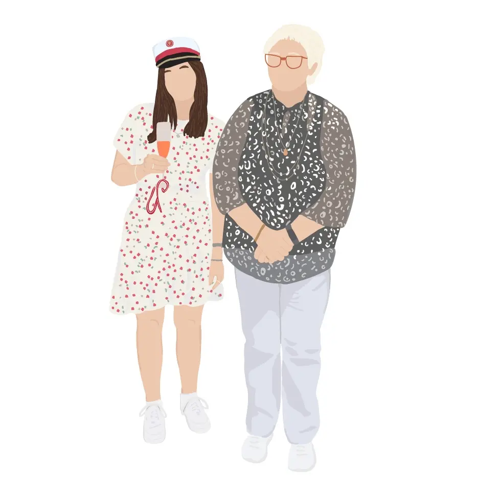 Tegnet familiebillede